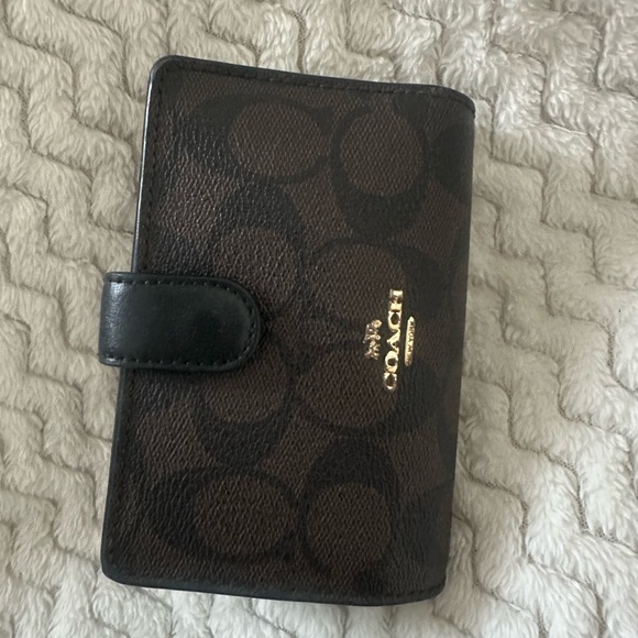 Coach Signature Brown and Black Wallet